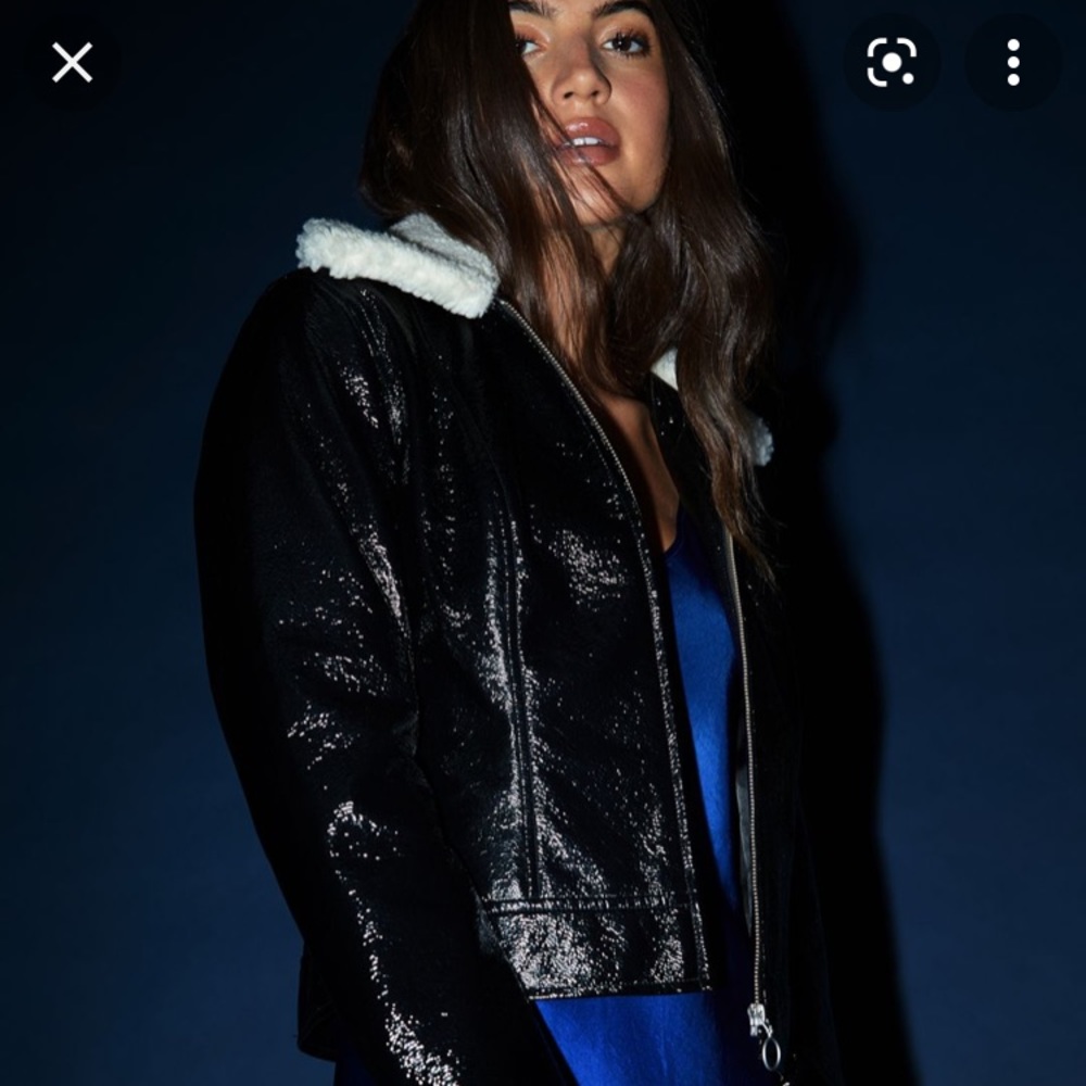 Aritzia Tempest Jacket Vinyl biker style